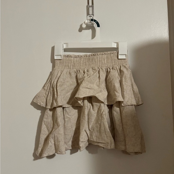 Princess Polly Oatmeal Ruffle Skirt - Picture 1 of 2